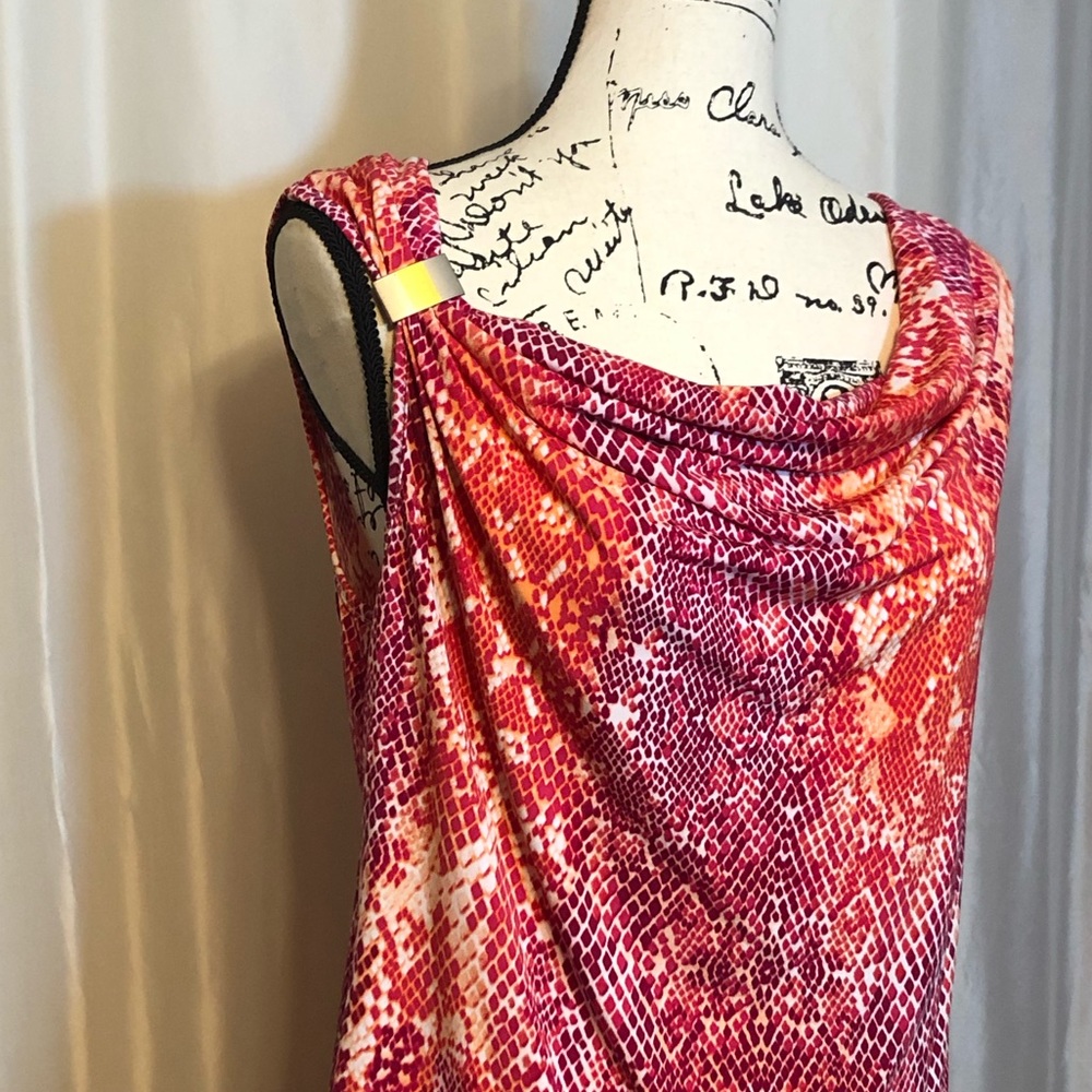 Pink and Orange Snakeskin Blouse